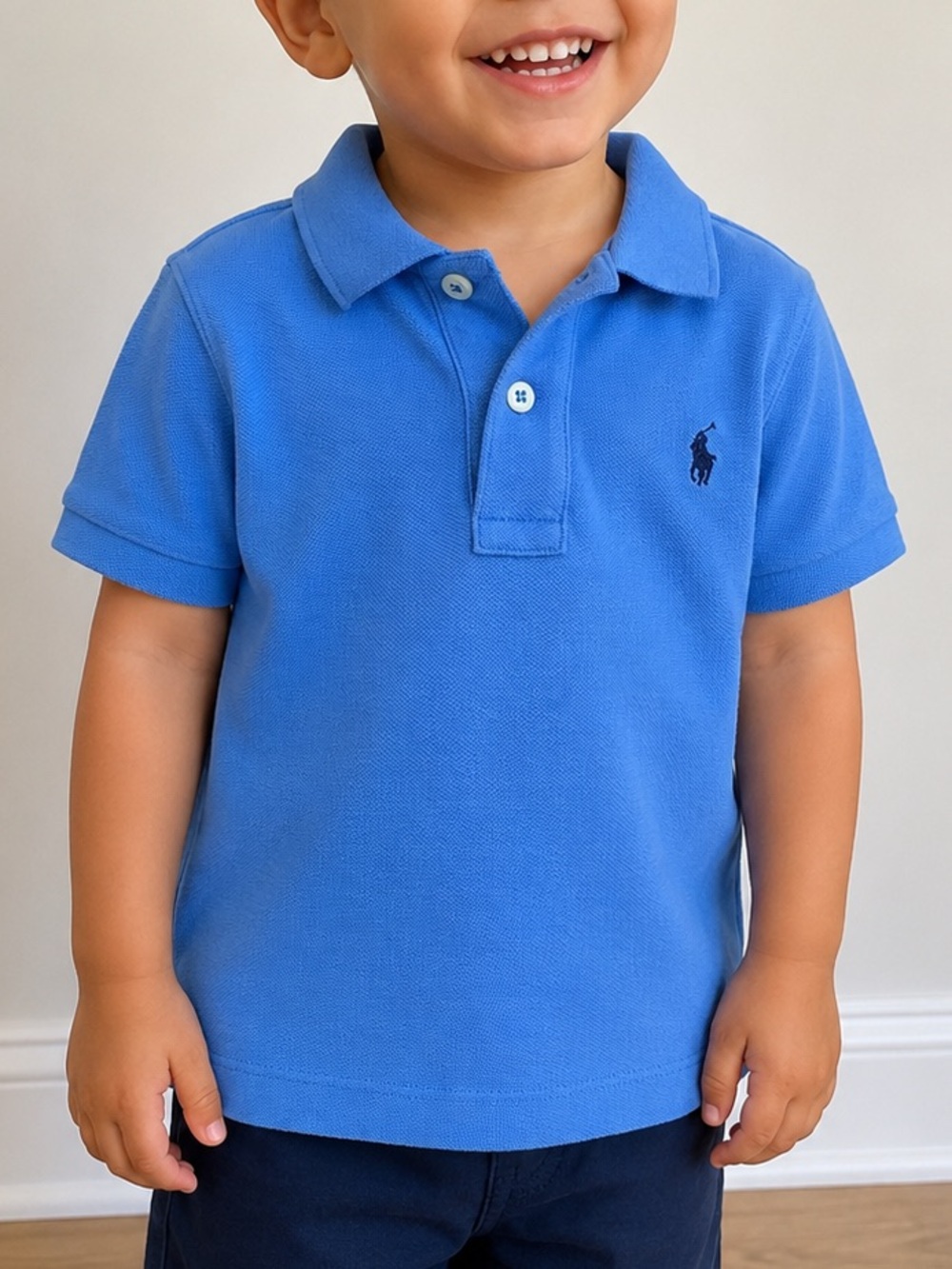 Polo by Ralph Lauren Little Boy Bright Blue Polo Shirt